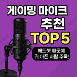 게이밍 마이크 추천 TOP 5 (2025) 헤드셋 때문에 귀 아픈 사람 주목!